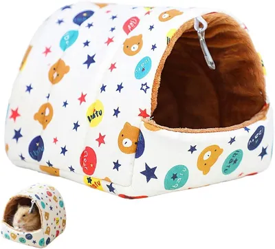 Produktbild von Waschbares Meerschweinchenbett (1 Stück), gemütlich und komfortabel, Kleintierhaus, Hütte für Zwergkaninchen, Chinchillas, Igel, Frettchen