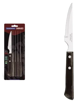 Produktbild von Tramontina Pakkaholz Set Fleisch/BBQ 4-Teilig 29899/815 Braun