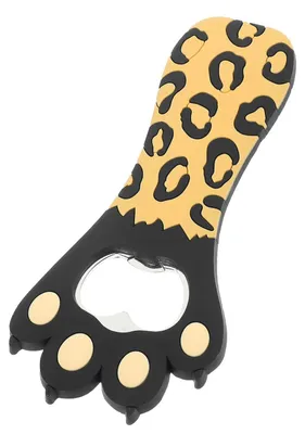 Flaschenöffner Katzenpfote Schlüsselanhänger schwarz 1 Stück