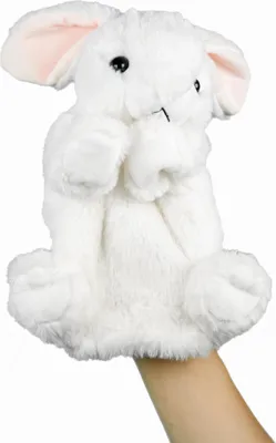 Produktbild von Handpuppe Hase weiß 23 cm Plüschhase Kuscheltier