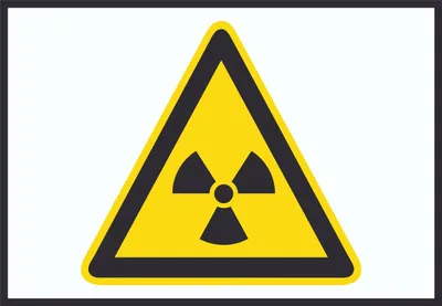 Produktbild von Achtung Radioaktive Strahlung Symbol A2 Rückseite selbstklebend Schild