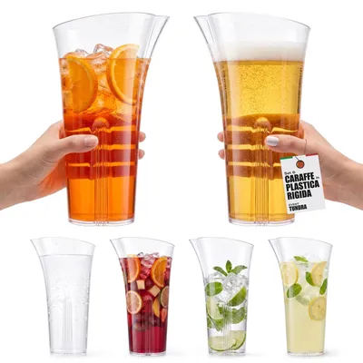 Obrázok produktu pre Sada 6 priehľadných plastových karafi 1 liter