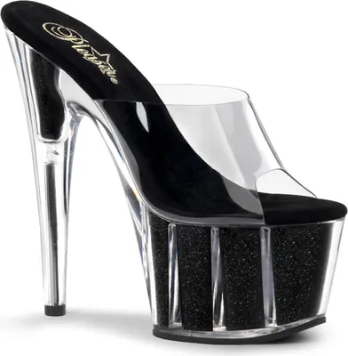 Produktbild von ADORE-701G Herren Slipper von Pleaser, Transparent Schwarz , EU 40, US 10