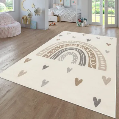 Produktbild von TT Home Teppich Kinderzimmer Kinderzimmerteppich Junge Mädchen Kinderteppich Modern Soft Größe 200 cm Rund
