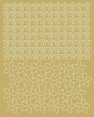 Immagine prodotto di Adesivi per caschi da bicicletta, fiori, 120 pezzi, oro opaco