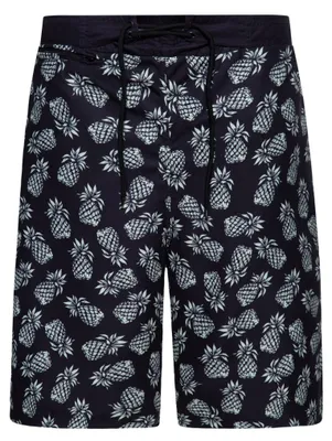 Produktbild von King Kerosin Badeshorts «Pineapple» black/white XXL