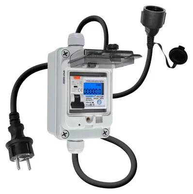 Obrázok produktu pre Prenosné digitálne elektromery 230 V, 60 A, elektromery na zásuvku