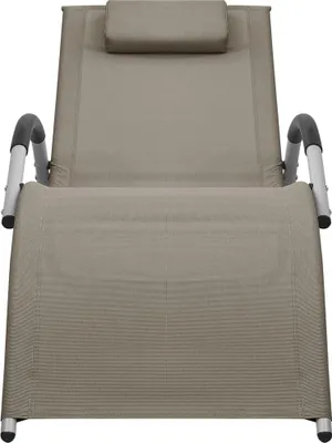 Produktbild von vidaXL Sonnenliege Textilene Taupe und Grau