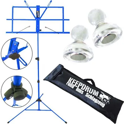 Productafbeelding van keepdrum MUS2BL notenklemmer, blauw, met 10 magneten