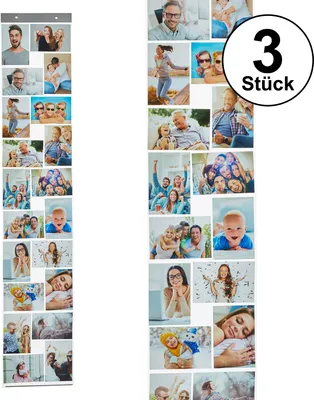 A collage of many photos of people, families, and babies, likely showcasing a photo display product.