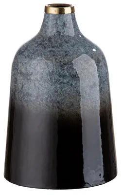 Produktbild von Gilde Vase, "Laver", Metall, grau, schwarz, VE 1, H. 25 cm, D. 17 cm 41159 4063387411599