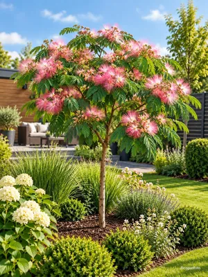 Produktbild von Seidenakazie Albizia Julibrissin Tropical Dream Schlafbaum Hochstamm 60 - 80 cm