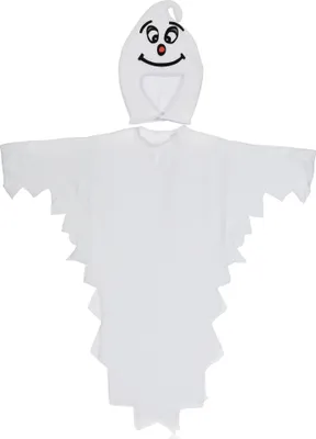 Zdjęcie produktu dla com-four® Kostium ducha dla dzieci - kostium na Halloween z nakryciem głowy - przebranie dla dzieci - przerażający kostium dla chłopców i dziewczynek - 104 cm