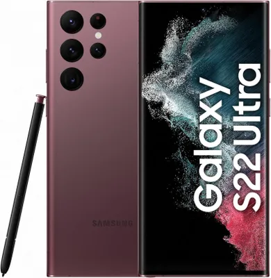 Obrázek produktu pro Samsung Galaxy S22 Ultra SM-S908B, 17,3 cm (6.8"), 12 GB, 1 TB, 108 MP, Android 12, Burgundsko