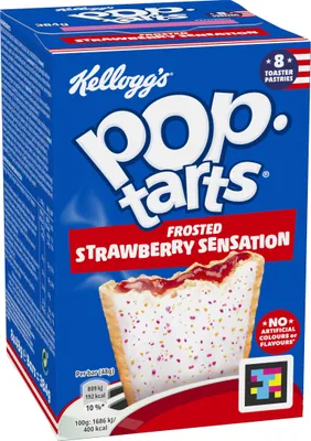 Obrázok produktu pre Kellogg's Frosted Pop Tarts Strawberry 8x48g Gebäck Packung 384g