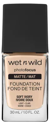 Produktbild von Wet n Wild Photo Focus Matte Foundation, Flüssiges Make-up Matt Aufbaubar, Kein Flashback Weißer Schleier, Porenverfeinernd für Alle Hauttypen, Soft I