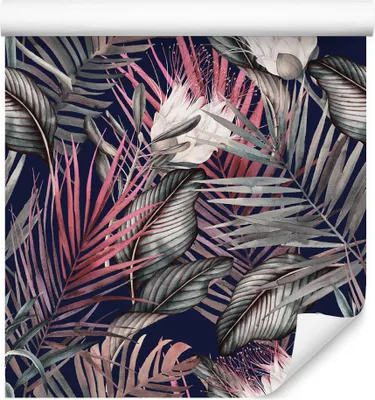 Produktbild von 10m VLIES TAPETE Rolle Blumen Exotisch Palmen Blätter Natur Aquarell XXL