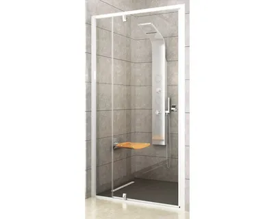 Zdjęcie produktu dla Drzwi prysznicowe RAVAK Pivot PDOP2-120 biały+przezroczysty 03GG0100Z1
