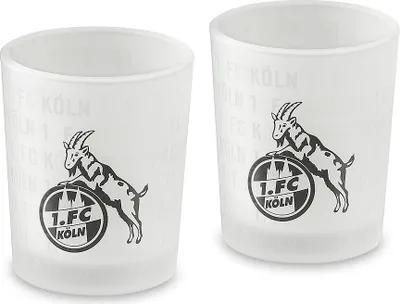 Produktbild von 1. FC Köln Windlichter, schwarz silber 2er Set