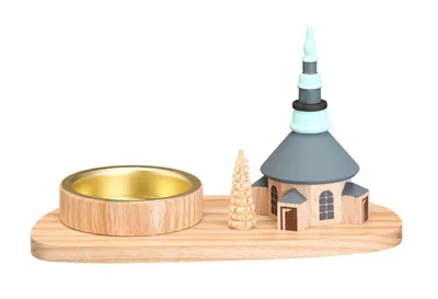 Produktbild von Teelichthalter Kirche bunt BxHxT 16x7x5,5cm NEU
