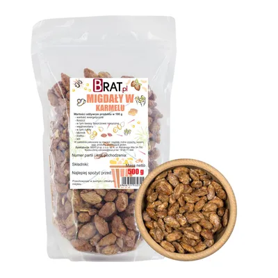 Zdjęcie produktu dla Migdały w karmelu 500g Brat.pl