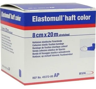 Productafbeelding van Elastomull Haft Color, elastische fixeer verband, zelfklevend, 20 m x 8 cm, blauw