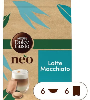 Produktbild von Nescafé Dolce Gusto Neo Latte Macchiato, 12 Kapseln, 120 g – Cremiger Kaffee-Genuss