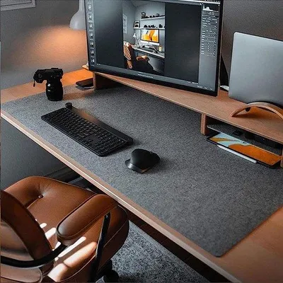 Produktbild von Donkergriese Schreibtischunterlage, Computerplatte für Büro, große Schreibtischunterlage, Schreibtischunterlage für Tastatur und Maus (donkergrau, 90 x 40 cm)