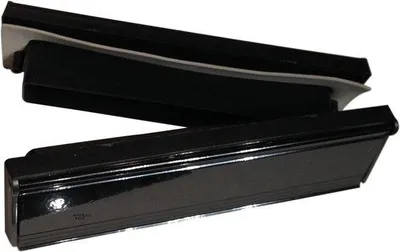 Image de Boîte aux lettres noire - Dimensions intérieures : 295 mm x 75 mm - Dimensions extérieures : 279 mm x 465 mm