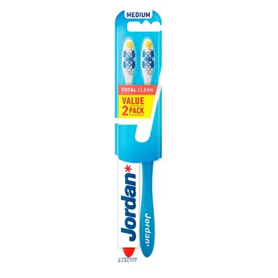 Immagine prodotto di Jordan Total Clean Spazzolino medio, 2 pezzi