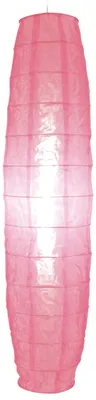 Produktbild von Textilleuchte "VALO", Leuchtenschirm aus Metall und Textilmaterial in pink, 130 cm hoch, Ø 30 cm, für E27-Fassung