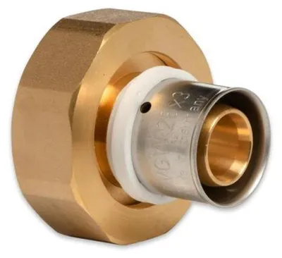 Produktbild von Selfio-Press Aluverbund Pressfitting Übergangsverschraubung Innengewinde 26 x 3 - 1 1/2' TH + U Kontur DVGW