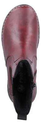 Produktbild von Rieker Damen Stiefelette Chalsea Plateausohle Zugschlaufe 51560, Größe:41 EU, Farbe:Rot