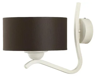 Productafbeelding van Wandlamp KASZMIR, wit, mat, 1xE27, 20W, stoffen kap, afmetingen: 23x23x30cm, IP20, merk Jupiter