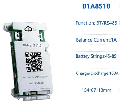 Obrázok produktu pre Systém riadenia batérie, aktívne vyvažovanie, bezpečnostné opatrenia, JK-B1A8S10P