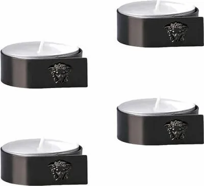 Image de Versace Medusa Black Set 4 Tischlichter Metall 69201-321644-05885