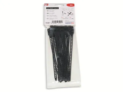 Image de HELLERMANNTYTON Colliers de serrage détachables, 115-07190, Softfix®, XS, 180x7, 16 pièces