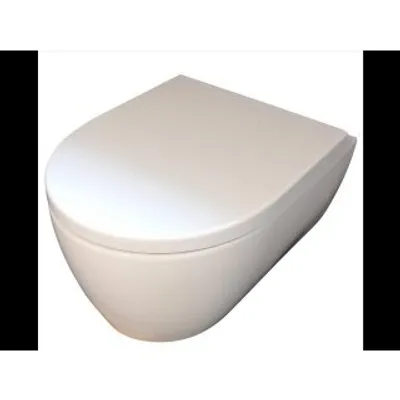 Zdjęcie produktu dla Geberit wisząca umywalka WC iCon Rimfree zamknięty kształt z deską WC biały KT 501664008