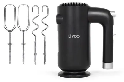 Image de Batteur Électrique Livoo DOP243N, 250W, 5 Vitesses, Ergonomique avec Accessoires Inclus