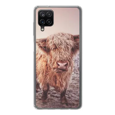 Produktbild von MuchoWow® Handyhülle Schutzhülle Hülle für Samsung Galaxy A12 Schottische Hochlandbewohner - Licht - Himmel - Natur Silikon Softcase Handy Hülle - Bild