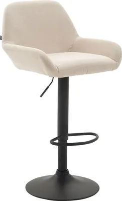 Produktbild von TPFLiving Barhocker Bragnum Gestell schwarz Stoff Creme