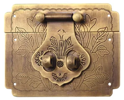 Immagine prodotto di Serratura in stile retrò - Serratura per scatola in legno - Serratura per mobili - Serratura decorativa - Resistente - Facile da installare - Serratura decorativa