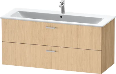 Image de Duravit XBase meuble sous-lavabo mural L:120 cm avec 2 tiroirs, XB612303030