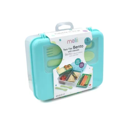 Produktbild von Zweistöckige Snackbox – blau