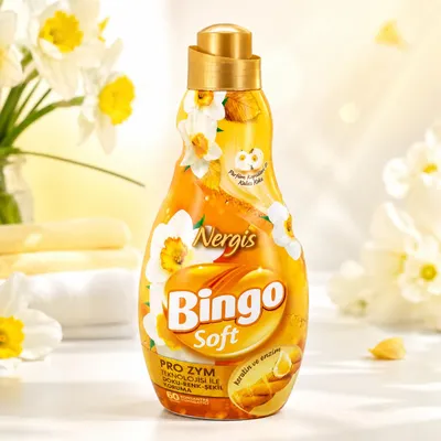 Produktbild von Bingo Soft Weichspüler Nergis 1440 ml, KI-generiertes Bild