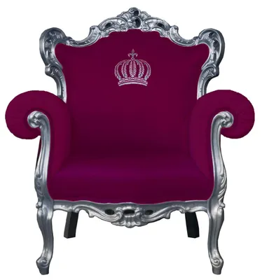 Produktbild von Pompöös by Casa Padrino Luxus Barock Sessel Pink / Silber - Pompööser Barock Sessel designed by Harald Glööckler