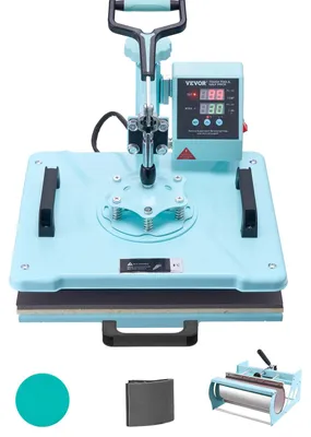 Immagine prodotto di Pressa termica VEVOR, 12 x 15 pollici, macchina per il trasferimento di calore 5 in 1 con pressa a tamburo da 30 once, pressa per magliette con rotazione a 360°, controllo digitale di precisione, per magliette/tazze/cappelli/piatti, verde