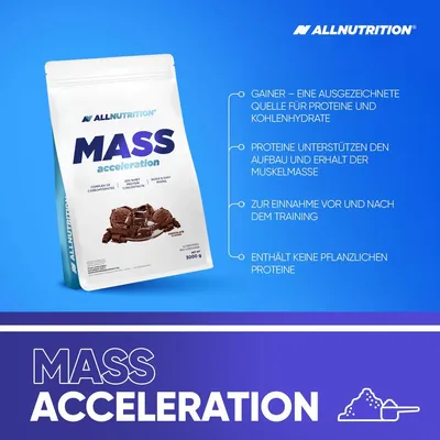 Produktbild von ALLNUTRITION Mass 3000g Kuchen Gainer Massenaufbau Protein Kohlenhydrate