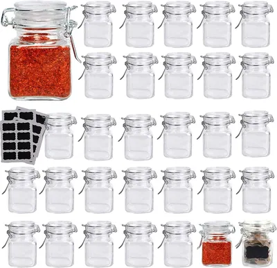 Produktbild von Set aus 30 Mini-Glasbehältern mit luftdichtem Deckel zur Kräuteraufbewahrung