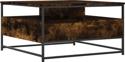 Obrázok produktu pre vidaXL Konferenčný stolík Smoked Oak 80x80x45 cm Materiál dreva